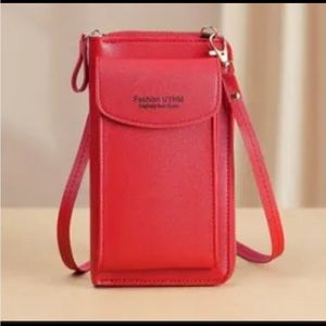 New! Fashion “UYHM” Shoulder Bag, Solid Red Color Crossbody Bag, Multifunctional